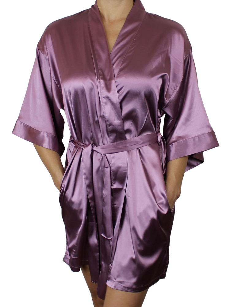 Robe satin mauve sale