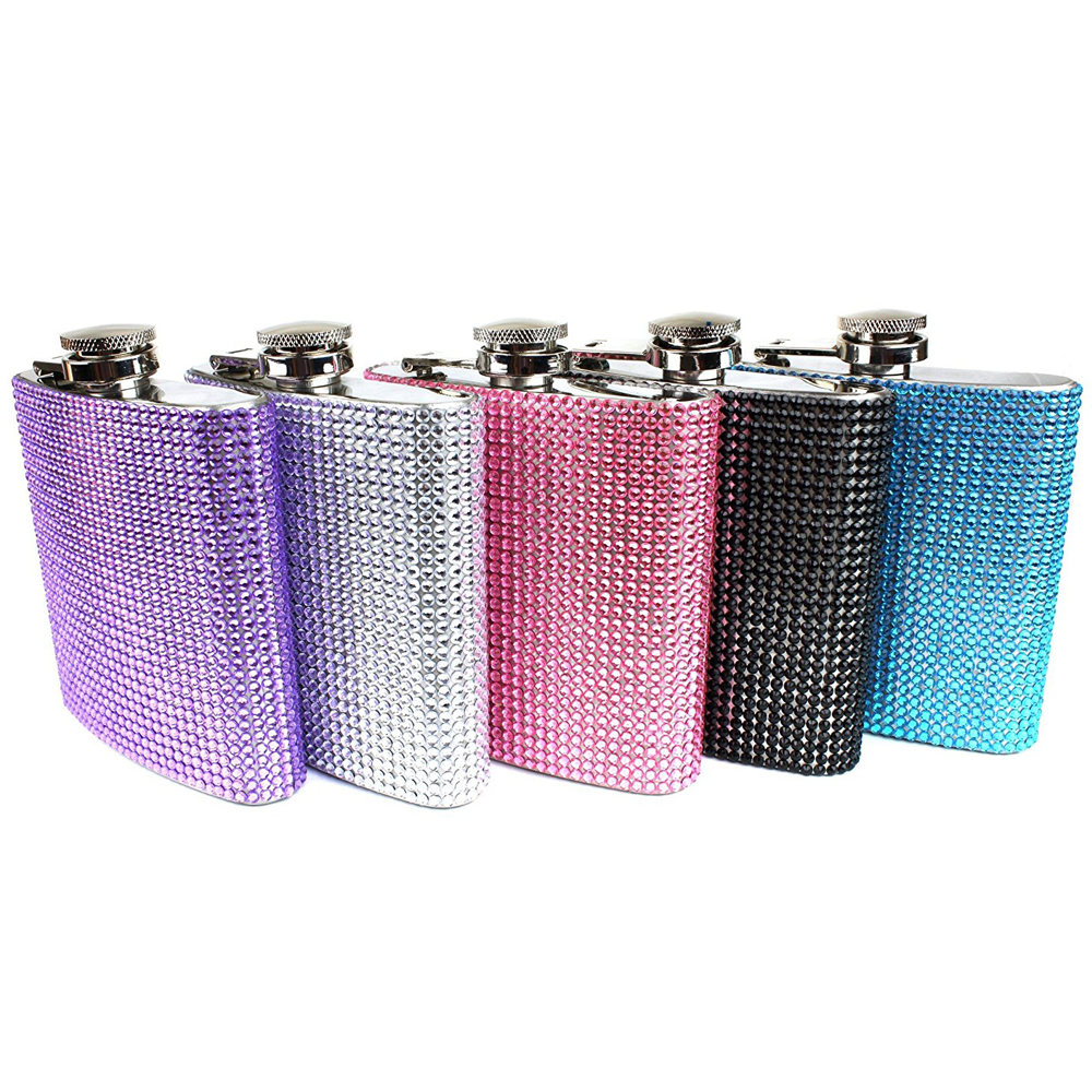 Stainless Steel 6oz Bling Flask