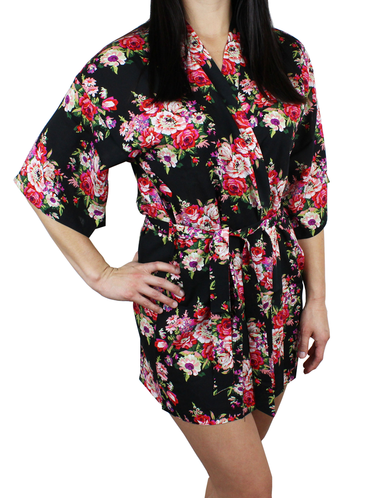 Women's Cotton Floral Robe Short