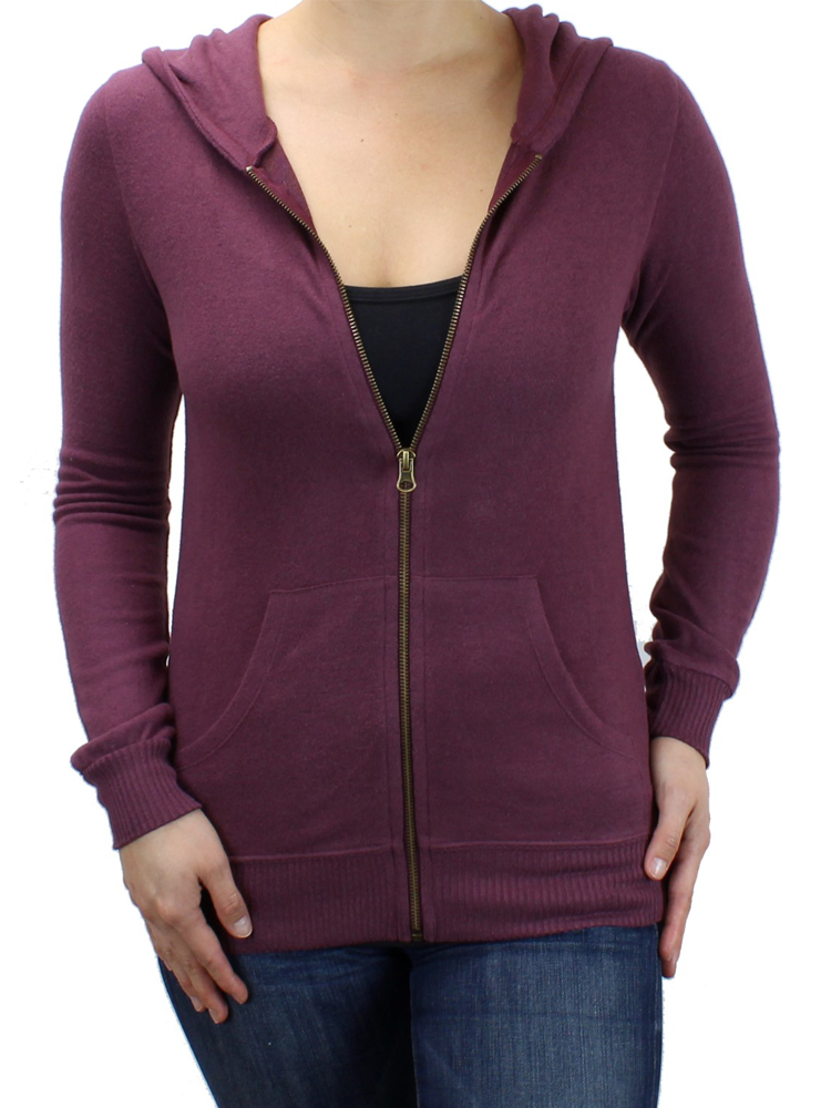 Ultra Soft Women s Zip Up Fitted Hoodie MsLovely