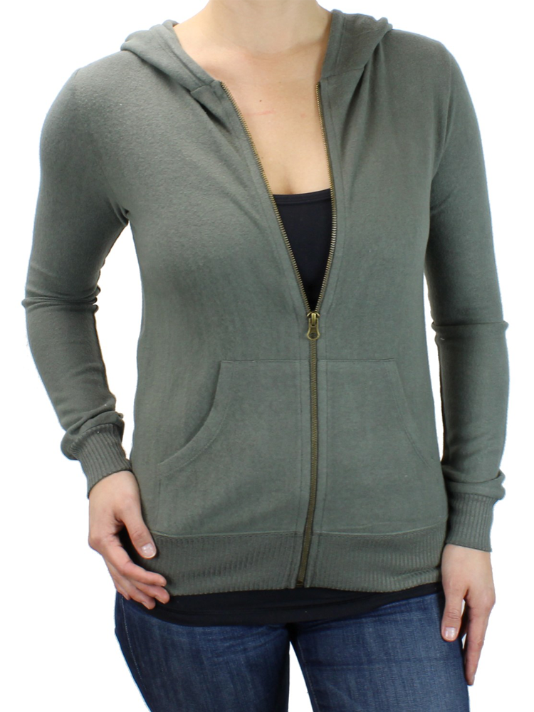 Ultra Soft Women's Zip-Up Fitted Hoodie