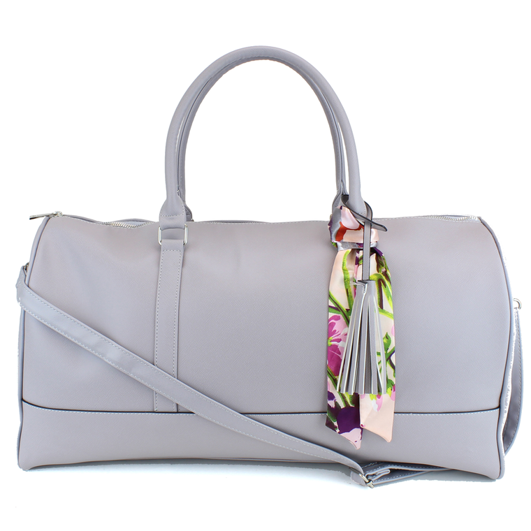 Weekender Duffel Bag with Satin Tie