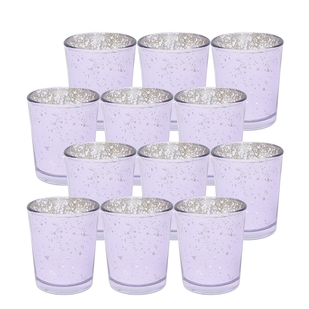 Mercury Glass Votive Tealight Candle Holders - Set of 12