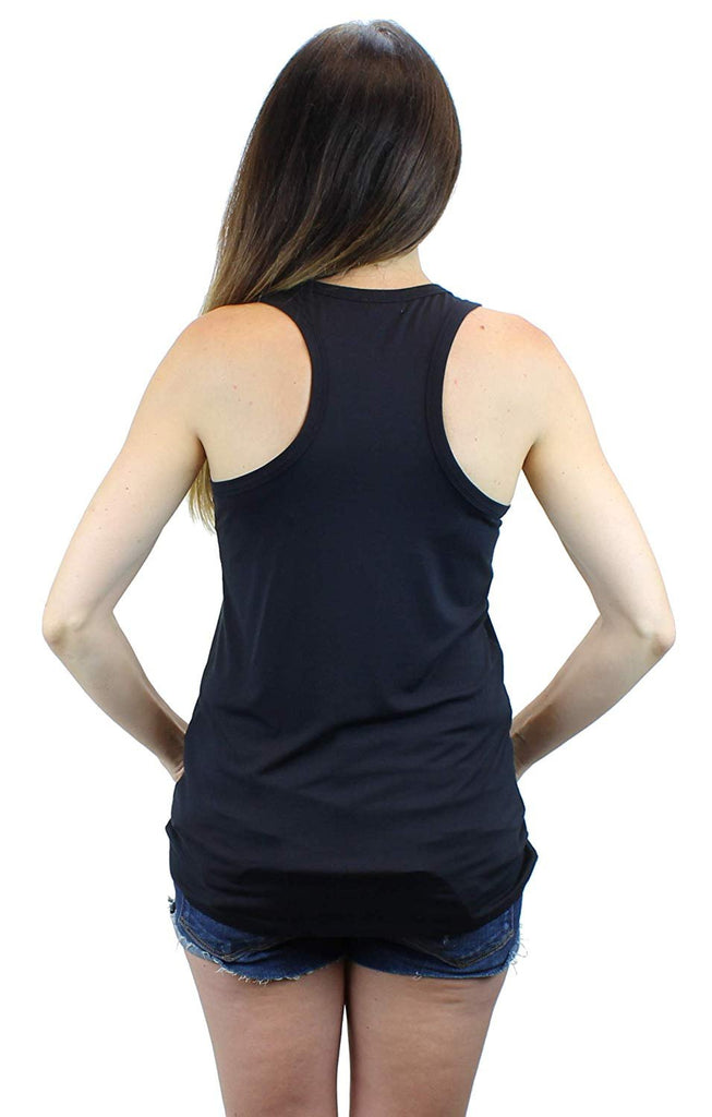 Ms Lovely Women's Soft Scoop Neck Racerback Tank Top Loose and Long Length Shirt