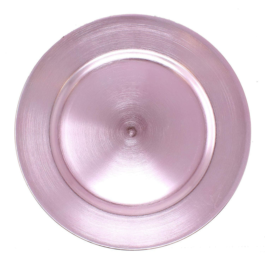 Metallic Foil Charger Plates - Set of 6 - Made of Thick Plastic