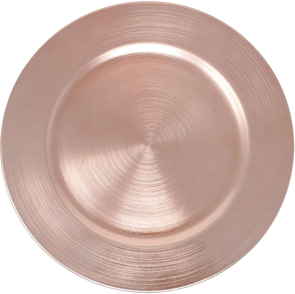 Metallic Foil Charger Plates - Set of 6 - Made of Thick Plastic