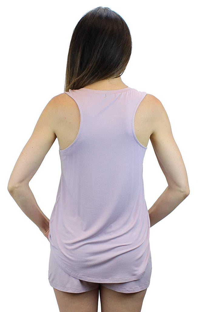 Ms Lovely Women's Sleepwear V-Neck Tank and Shorts Pajama and Loungewear Set