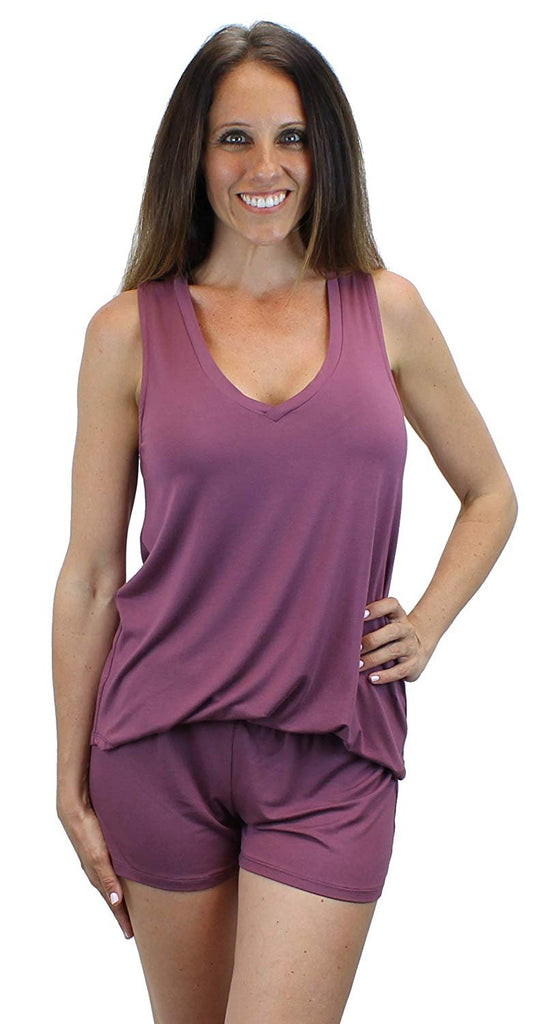 Ms Lovely Women's Sleepwear V-Neck Tank and Shorts Pajama and Loungewear Set