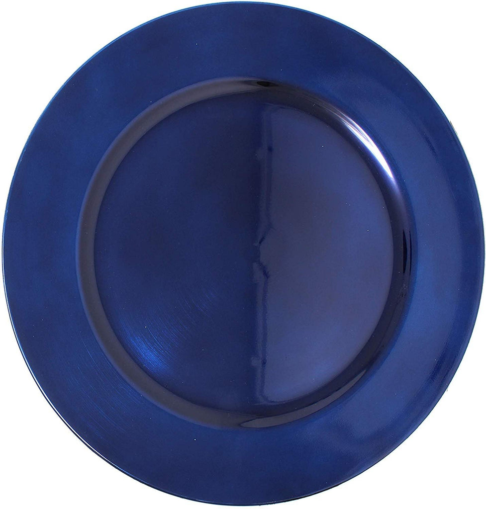 Metallic Foil Charger Plates - Set of 6 - Made of Thick Plastic
