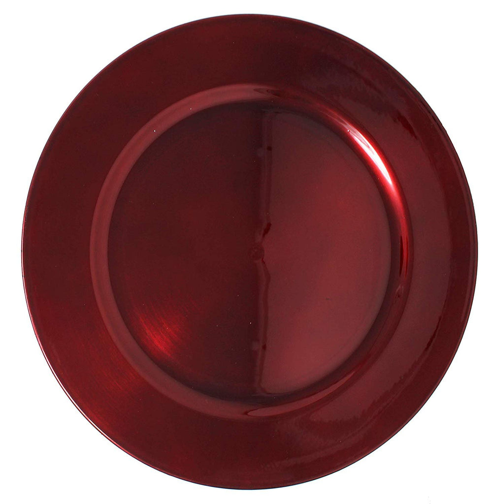 Metallic Foil Charger Plates - Set of 6 - Made of Thick Plastic