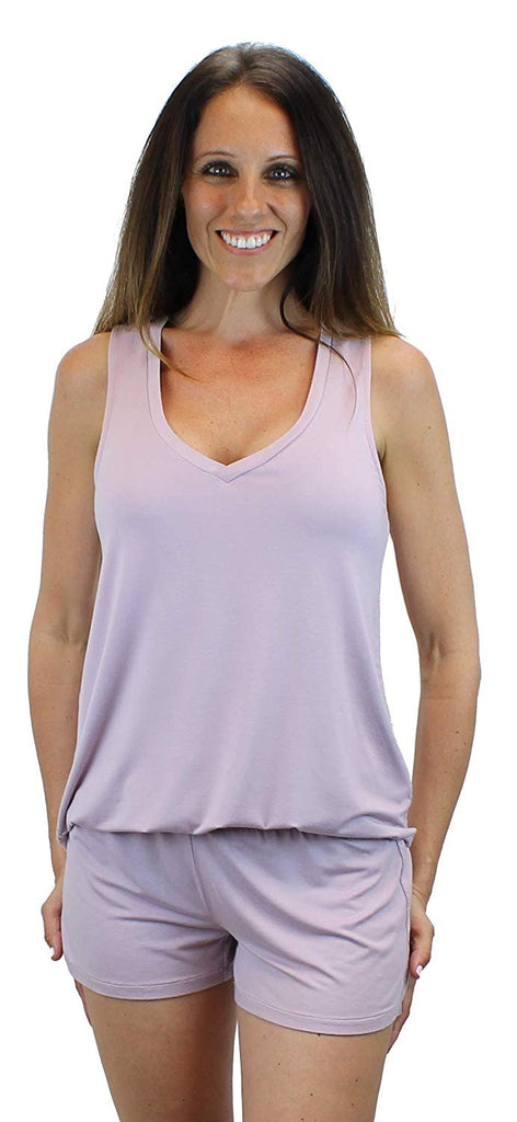 Ms Lovely Women's Sleepwear V-Neck Tank and Shorts Pajama and Loungewear Set