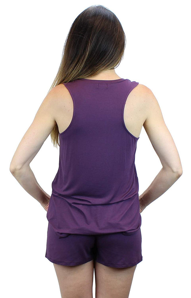 Ms Lovely Women's Sleepwear V-Neck Tank and Shorts Pajama and Loungewear Set