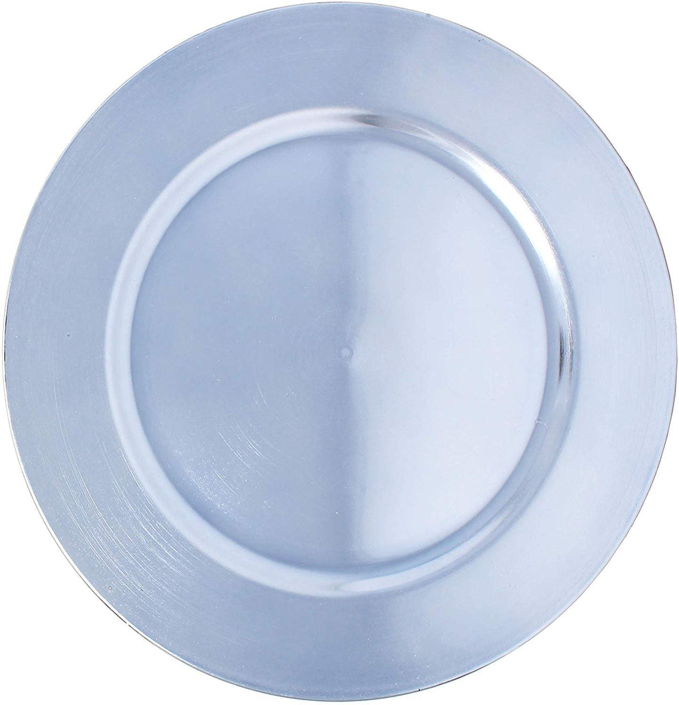 Metallic Foil Charger Plates - Set of 6 - Made of Thick Plastic