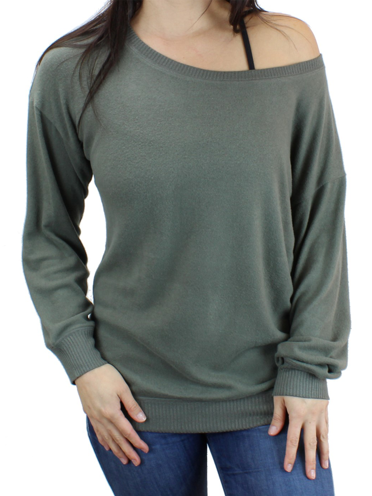 Ultra Soft Off-shoulder Sweatshirt/Sweater