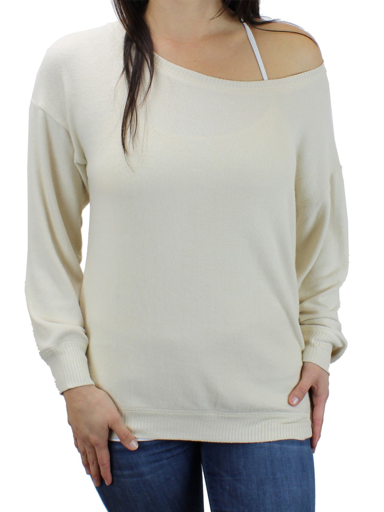 Ultra Soft Off-shoulder Sweatshirt/Sweater