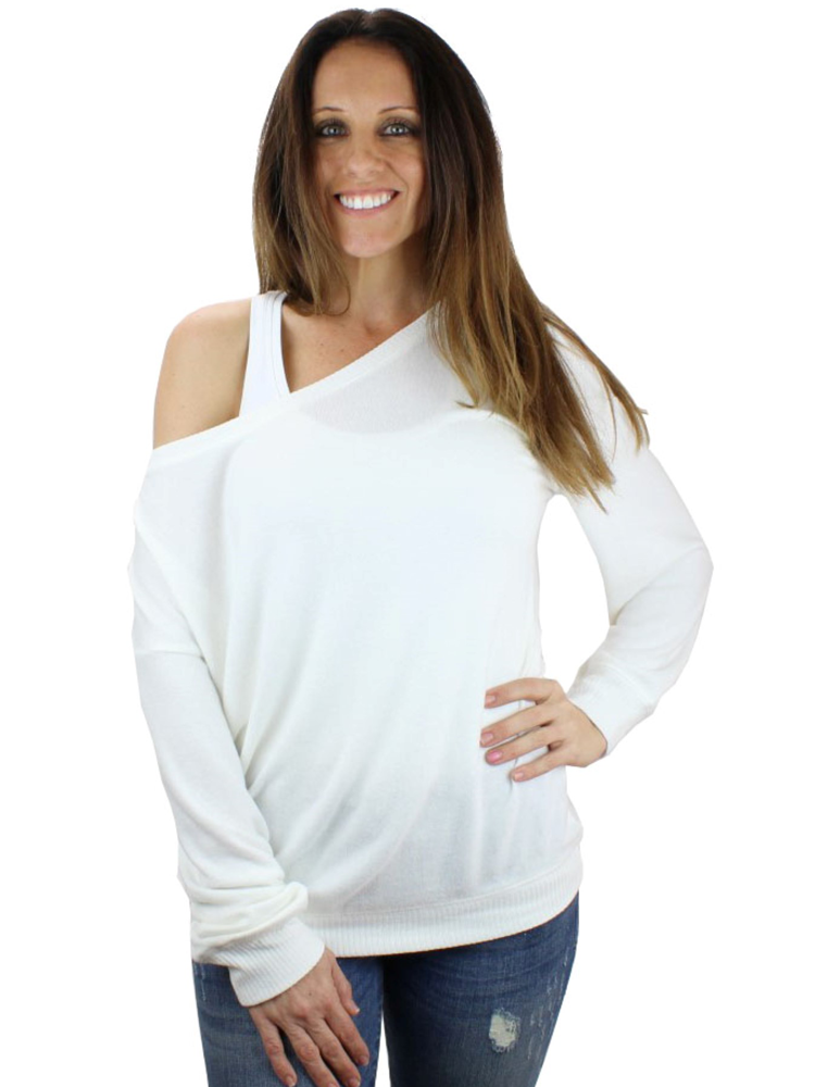 Ultra Soft Off-shoulder Sweatshirt/Sweater